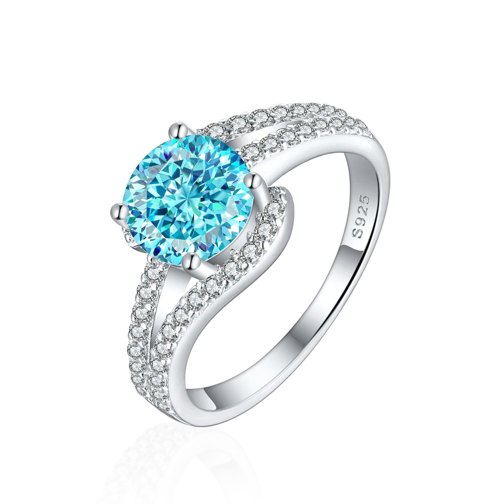 Damen Eleganter Ring mit funkelndem Zirkonia-Besatz Shop Nory