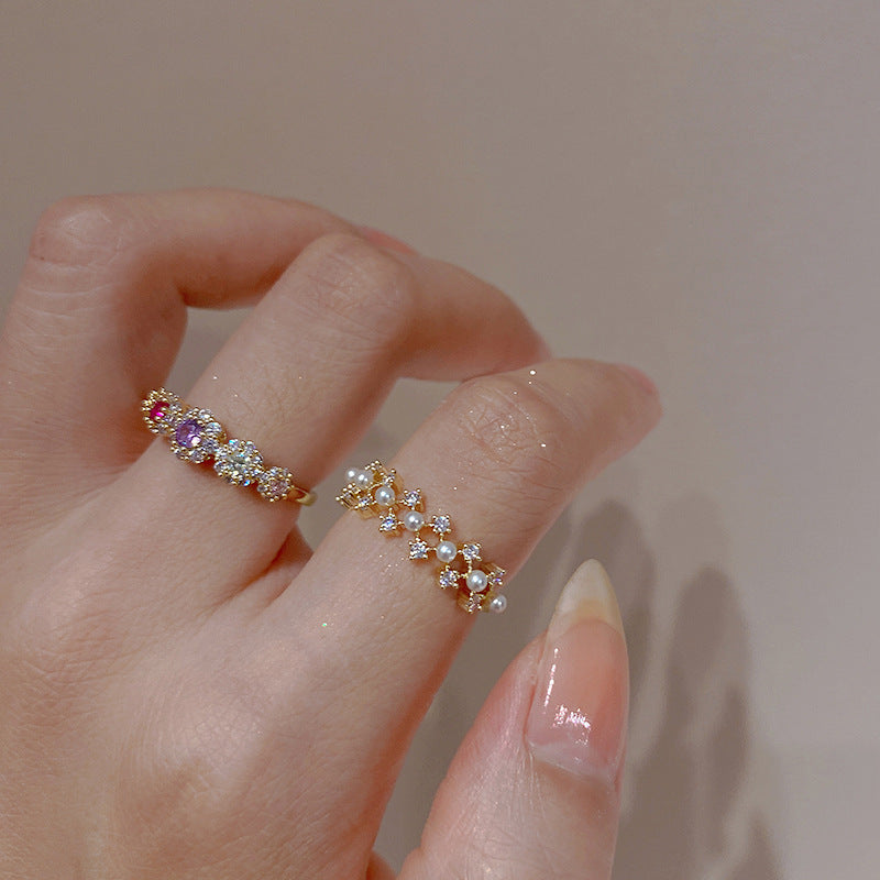 Damen Schmuckring mit funkelnden Kristalldetails Shop Nory
