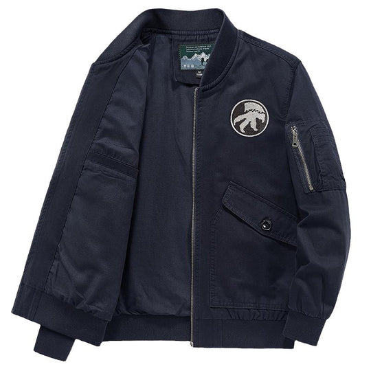 Herren Leichte Flight-Bomberjacke im Utility-Canvas mit Ärmeltasche und aufgesetzten Klappentaschen Shop Nory