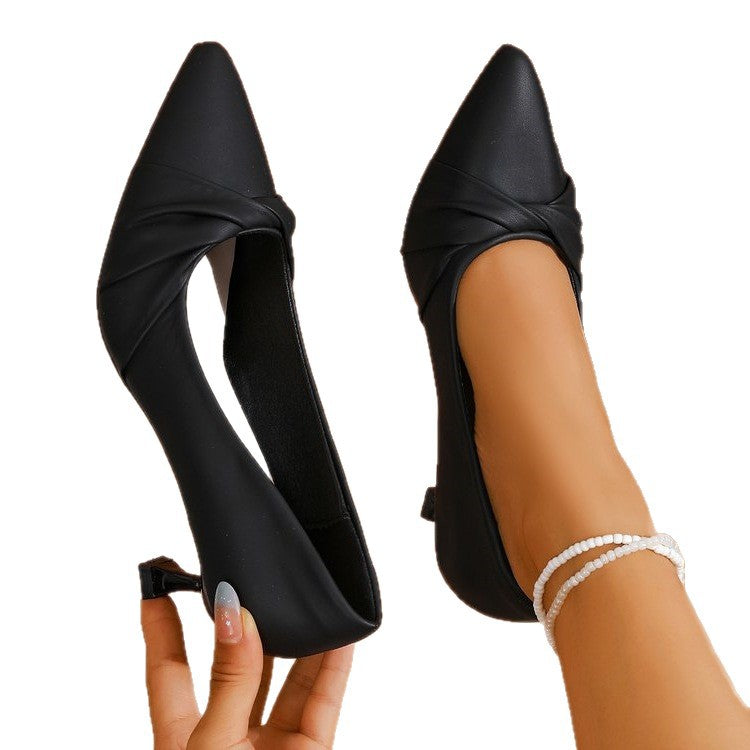 Damen elegante spitze Pumps mit modischem Schleifen-Design