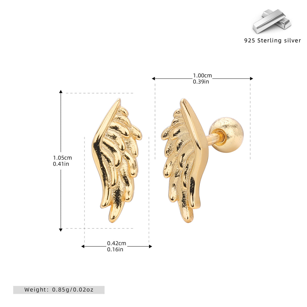 Damen Ohrstecker im stilvollen Flügel-Design aus hochwertigem 925 Sterling Silber Shop Nory