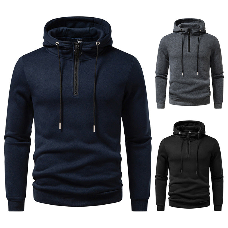 Herren Kapuzenpullover mit modernem Reißverschluss und atmungsaktivem Material Shopnory