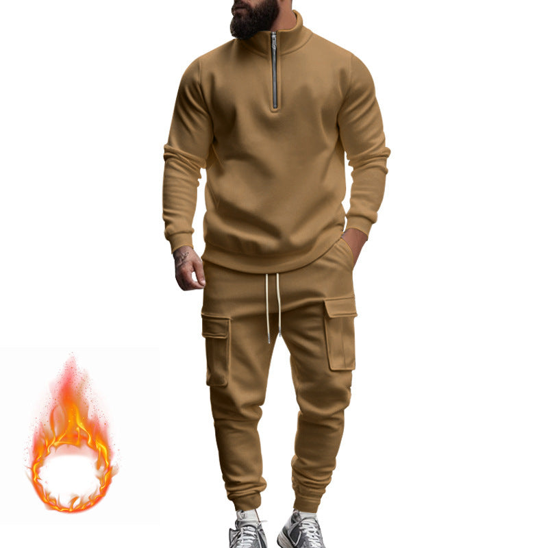 Herren nan sportlicher Cargo-Jogginganzug mit Troyerkragen Shop Nory