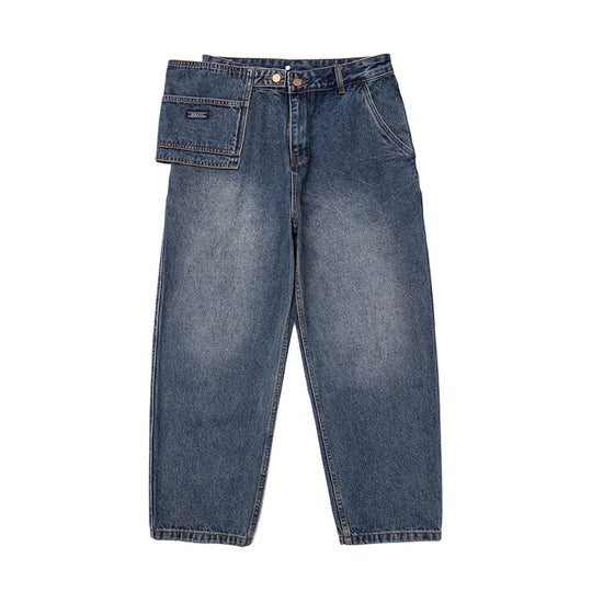 Herren Baggy-Jeans mit hoher Taille und abnehmbarer Utility-Taschenklappe Shop Nory