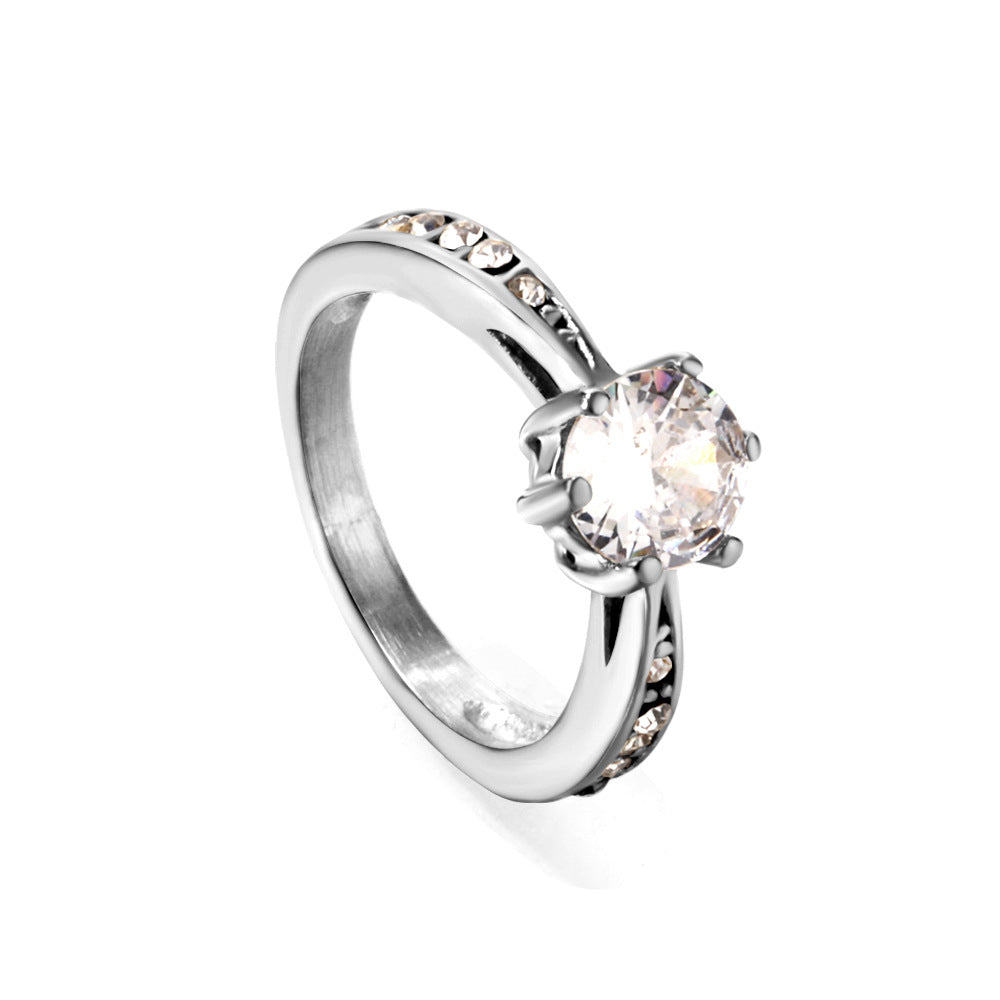 Damen Ring mit funkelndem Zirkon und eleganter Verzierung Shop Nory