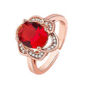 Damen Schmuckring mit floralem Design und funkelndem Hauptstein Shop Nory