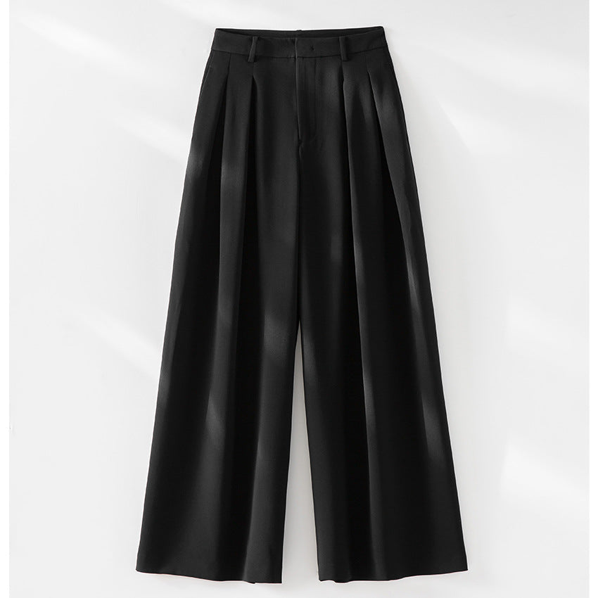 Damen Weite High-Waist-Hose mit Bundfalten und Culotte-Silhouette Shop Nory