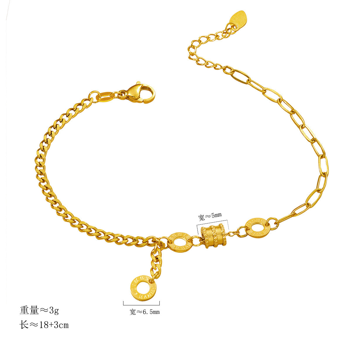 Damen filigranes Armband mit verspieltem Anhängerdetail Shop Nory