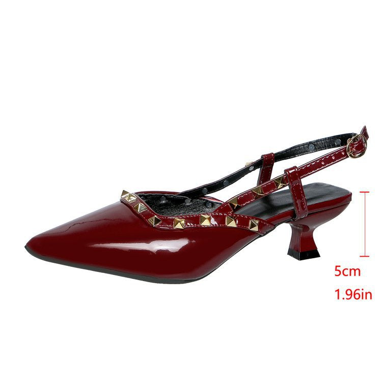 Damen Slingback-Pumps mit Nieten-Design
