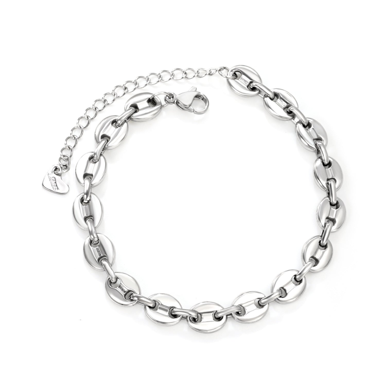 Damen Edelstahl Gliederarmband mit hochwertigem Design und individuellem Verlängerungsverschluss Shop Nory
