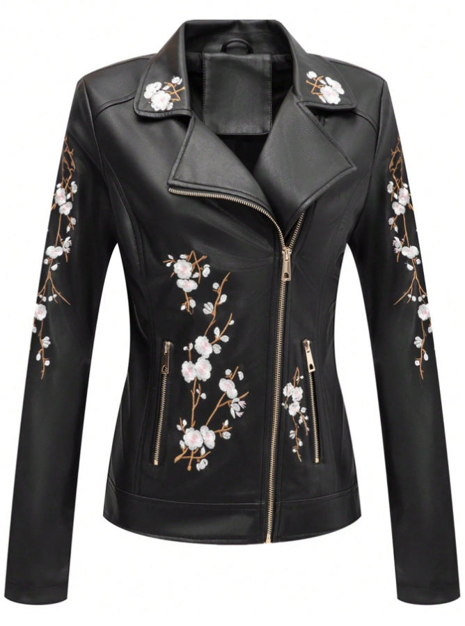 Vegan-Lederjacke - Nieten Design - Reißverschlussdetails - Klassischer Biker Stil