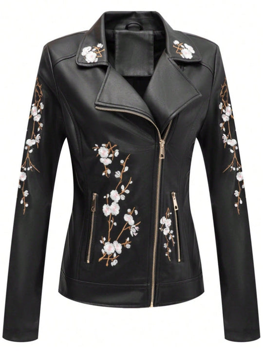 Vegan-Lederjacke - Nieten Design - Reißverschlussdetails - Klassischer Biker Stil