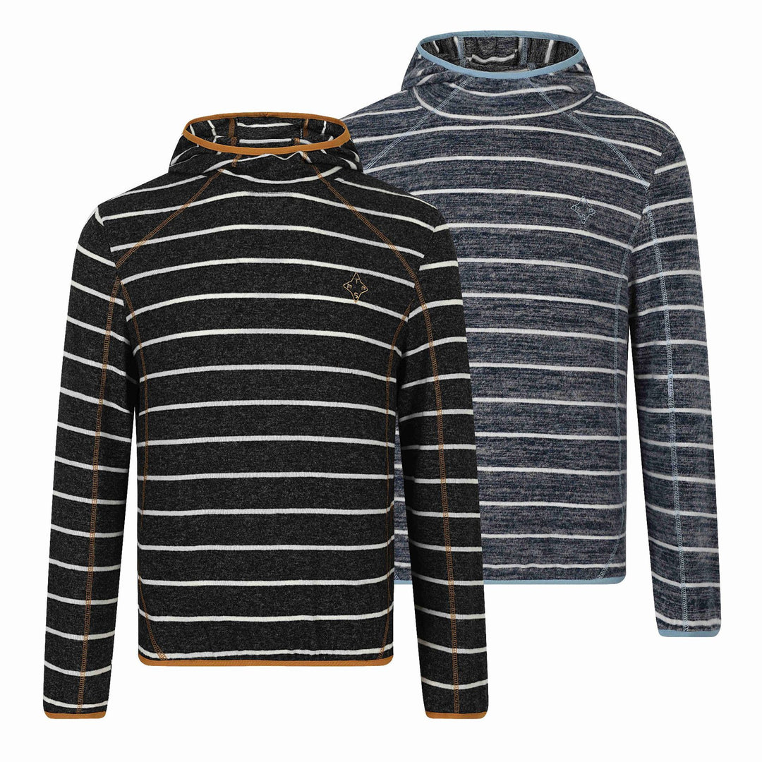 Unisex Gestreifter Strick‑Halbkragenpullover mit Raglanärmeln Shop Nory