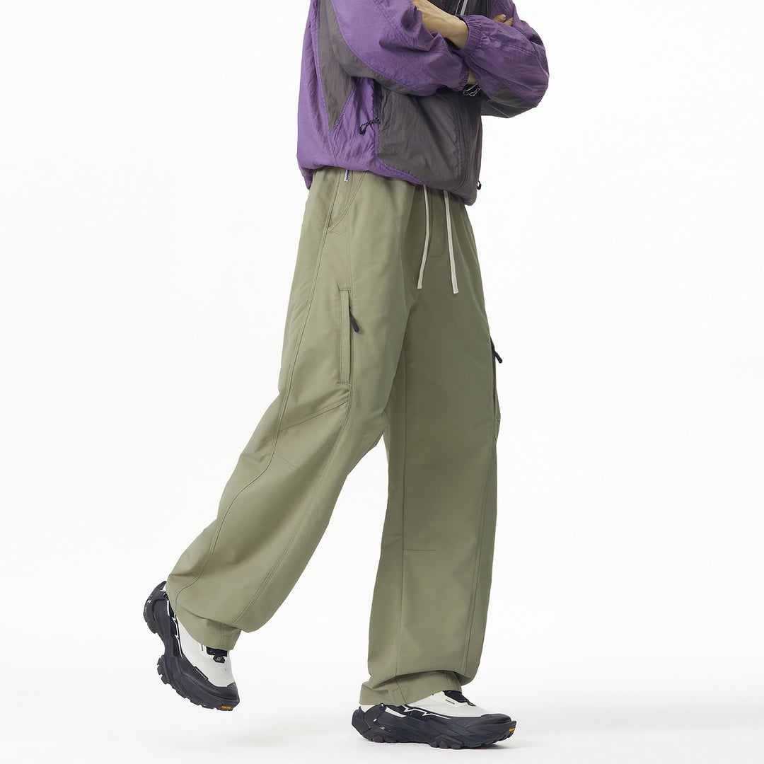 Herren Weite Tech‑Cargohose mit Tunnelzugbund und Reißverschlusstaschen Shop Nory