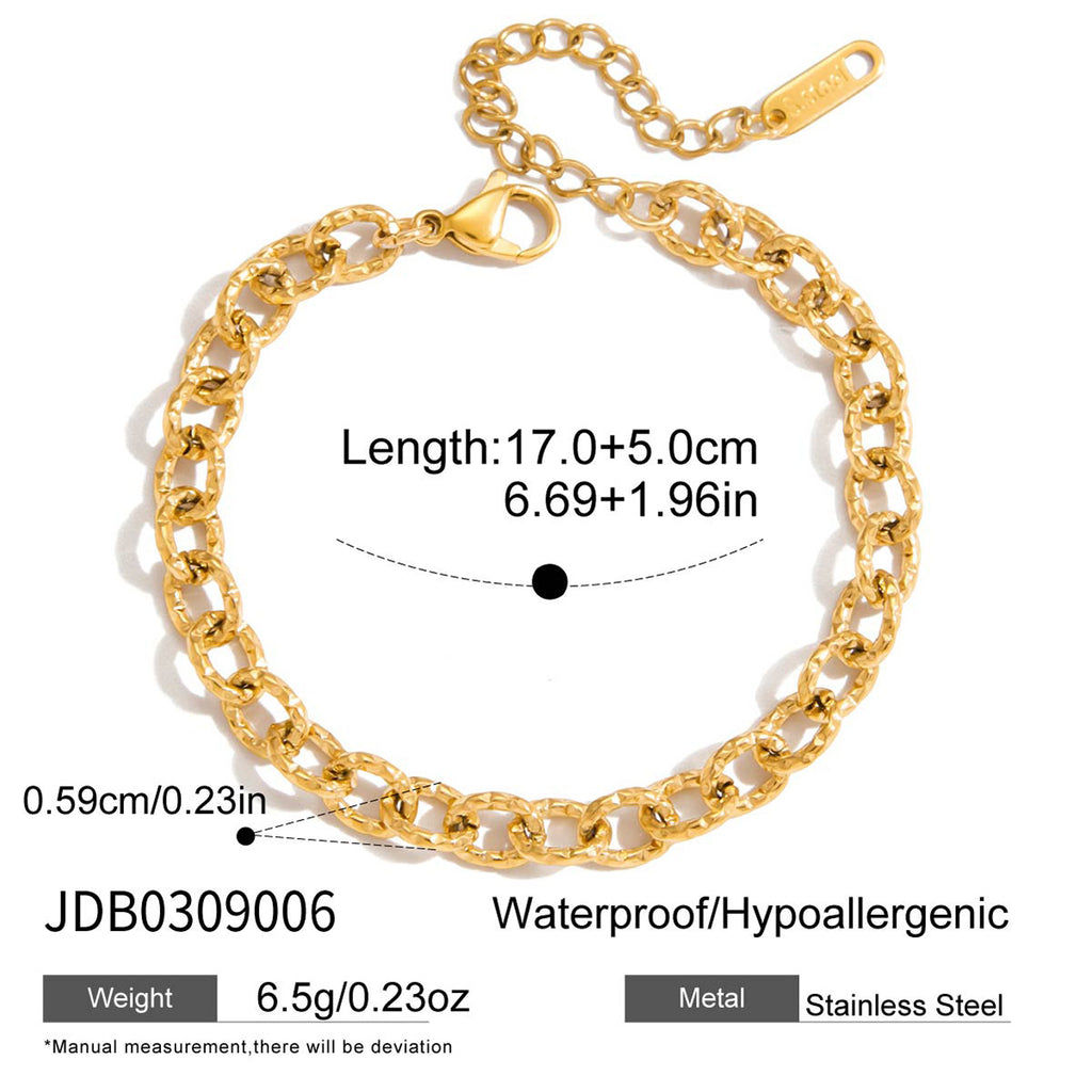 Damen Armband aus hypoallergenem Edelstahl mit verstellbarem Kettenverschluss Shop Nory
