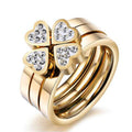 Damen Ring mit vierblättrigem Kleeblatt-Design und strahlendem Zirkonia-Besatz Shop Nory