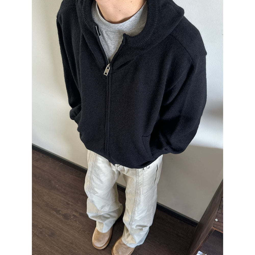 Herren Modische Strickjacke mit Kapuze Shop Nory
