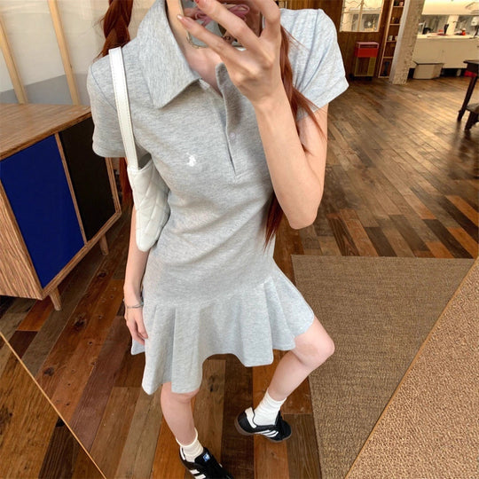 Damen Polo Kleid mit Volants Shop Nory