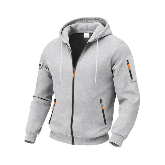Herren funktionale Kapuzenjacke mit technischen Taschen
