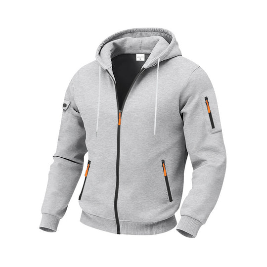 Herren nan technische Kapuzenjacke mit Reißverschluss, zipptaschen und Ärmeltasche Shop Nory