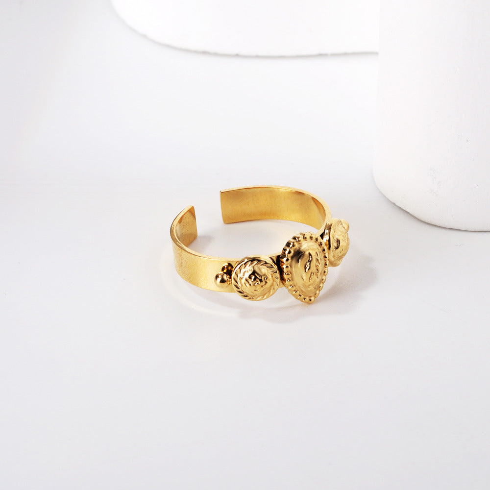 Damen regulierbarer Ring mit kunstvollem Motiv Shop Nory