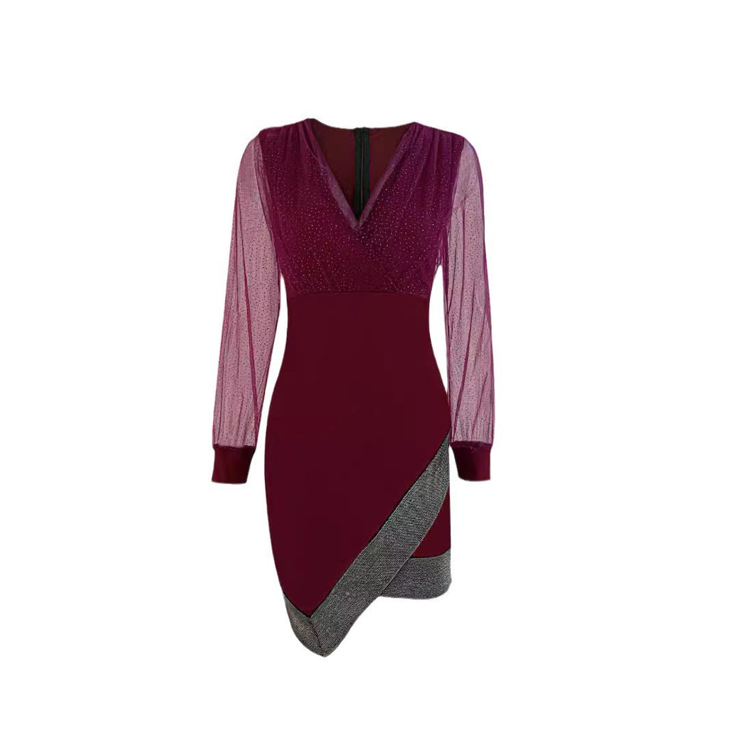Damen Abendkleid mit Funkelnden Details und Elegantem Schnitt