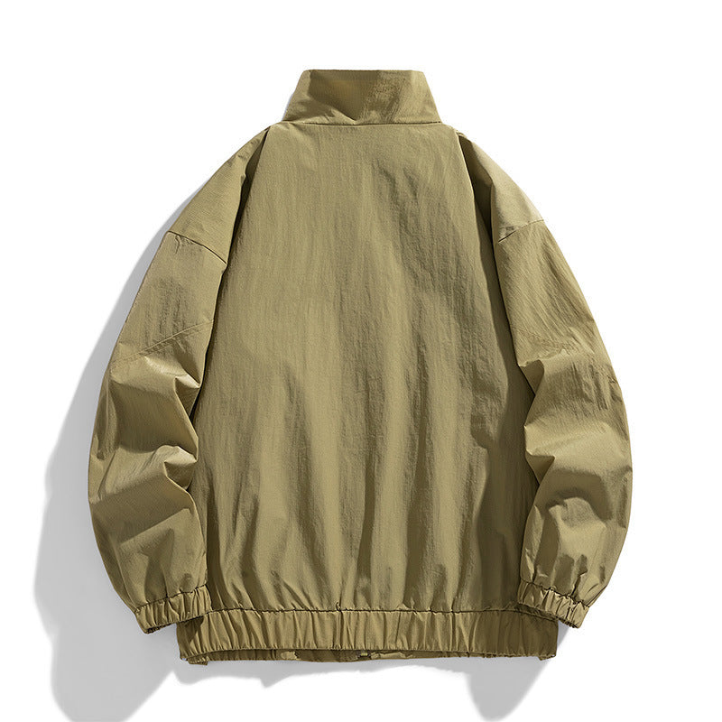 Herren Leichte technische Utility-Übergangsjacke mit Stehkragen und Multifunktionstaschen Shop Nory