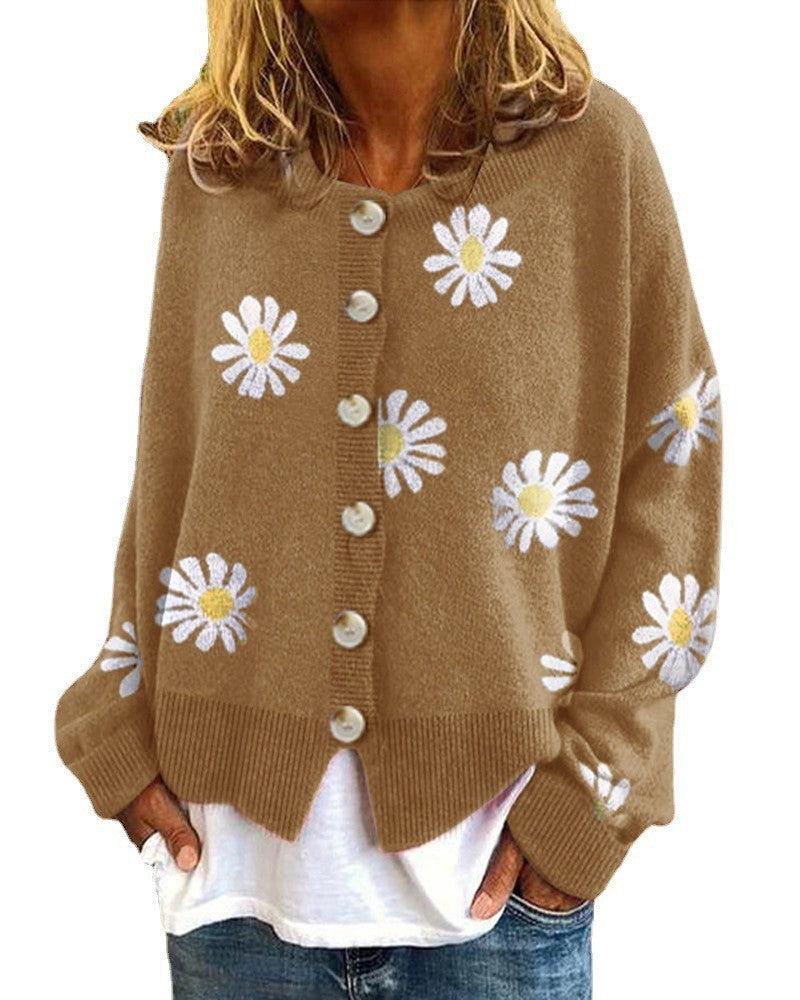 Damen modischer Blumensweater