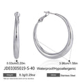 Damen Creolen Ohrringe mit modernem, hypoallergenem Design aus Edelstahl Shop Nory