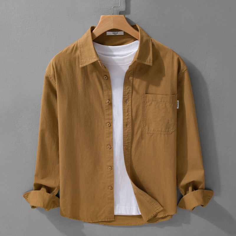 Herren Leichtes Baumwoll-Overshirt mit Brusttasche und Relaxed‑Fit Shop Nory