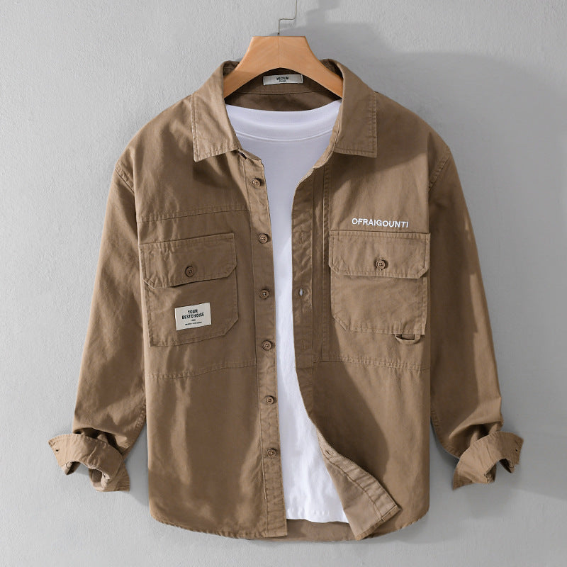 Herren Field-Overshirt im Military-Stil mit aufgesetzten Brusttaschen und relaxed Fit Shop Nory