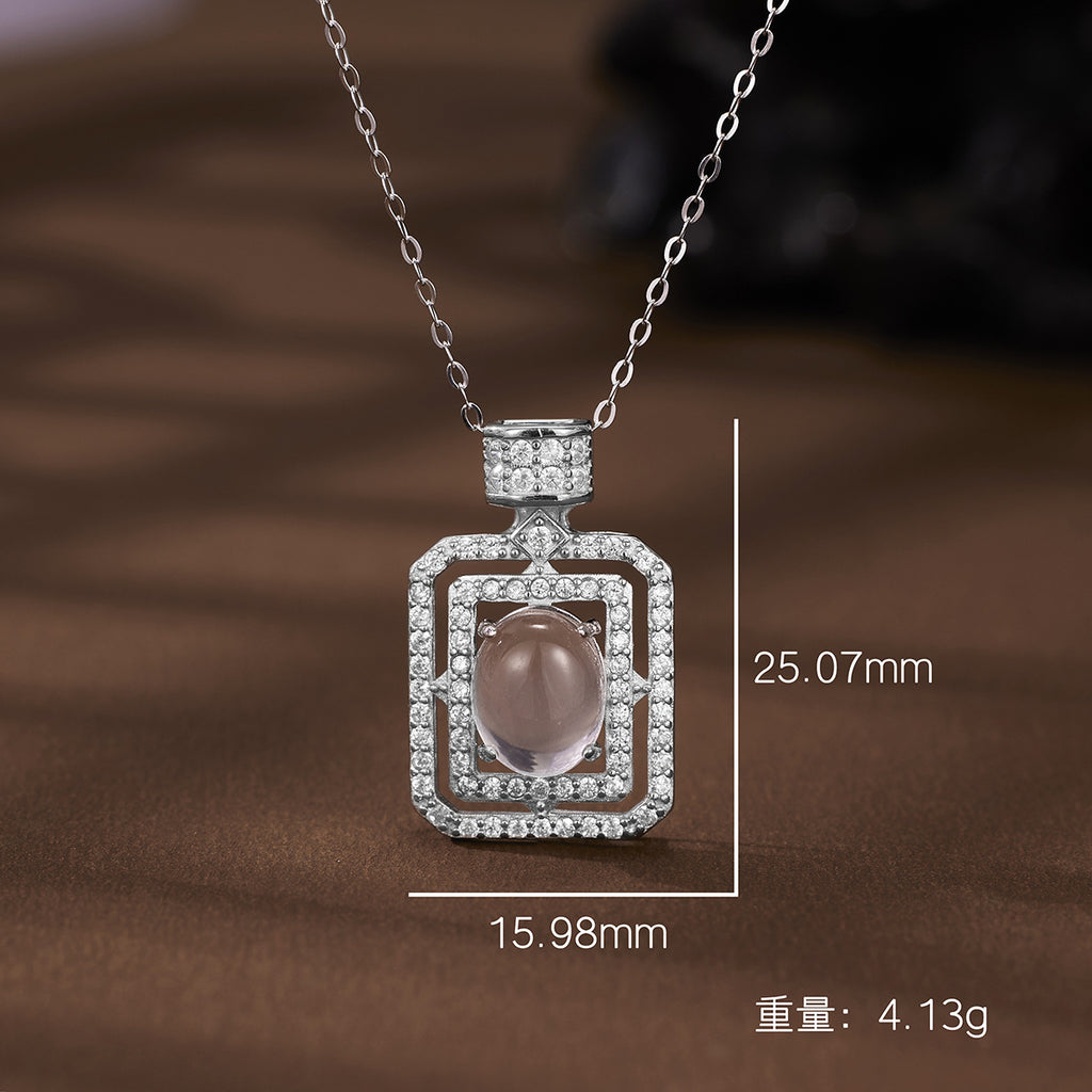 Damen Halskette mit kunstvollem Anhänger aus edlem Halbedelstein und Strassdetails Shop Nory
