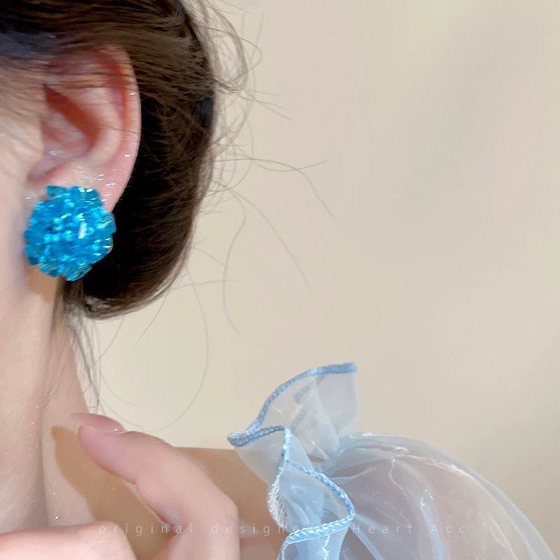Damen Ohrstecker mit kreativen Kristall-Strukturdetails Shop Nory