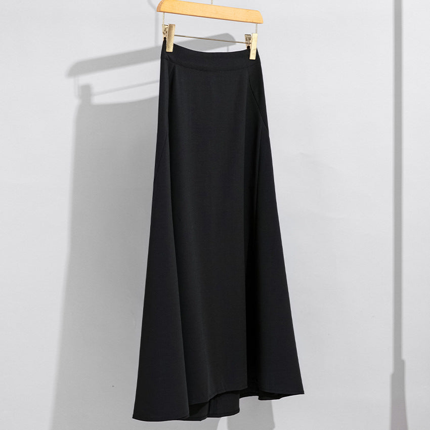 Damen Fließender Maxirock mit hohem Bund, A‑Linie und elegantem Fall Shop Nory