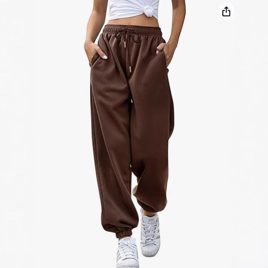 Damen nan lässige Jogginghose mit hohem Bund elastischen Knöchelabschlüssen und weichem Fleecefutter Shop Nory