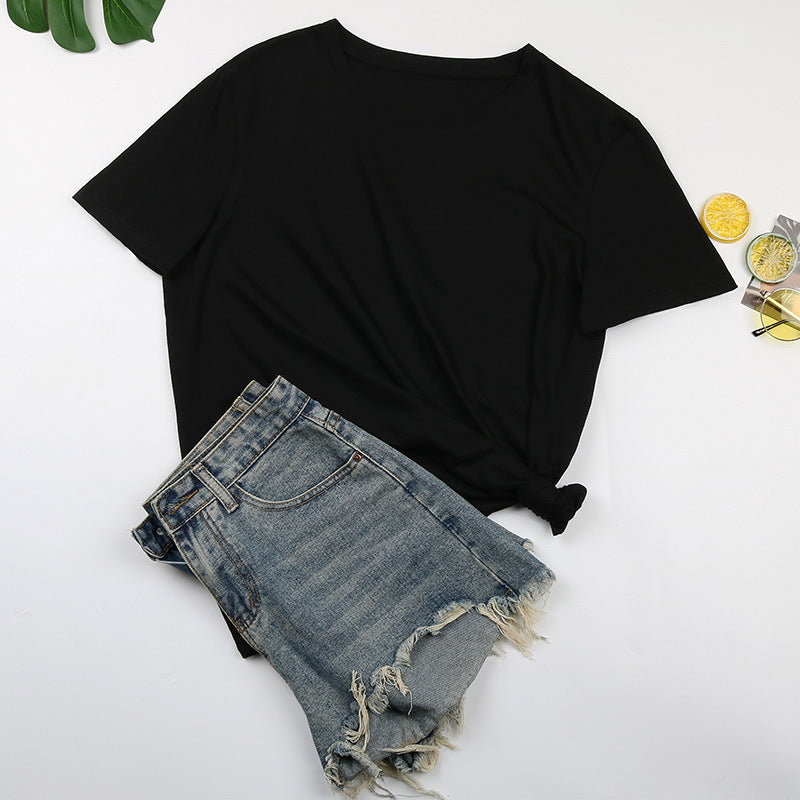 Damen Basic T-Shirt mit Lässigem Schnitt und Hochwertiger Baumwollqualität Shopnory