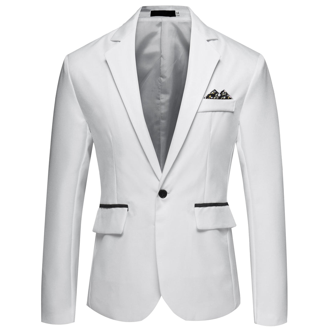 Herren modischer und eleganter Anzugjacke mit satiniertem Finish