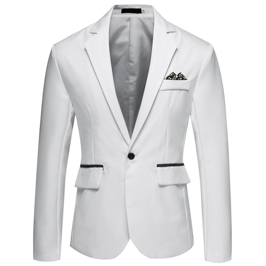 Herren modischer und eleganter Anzugjacke mit satiniertem Finish