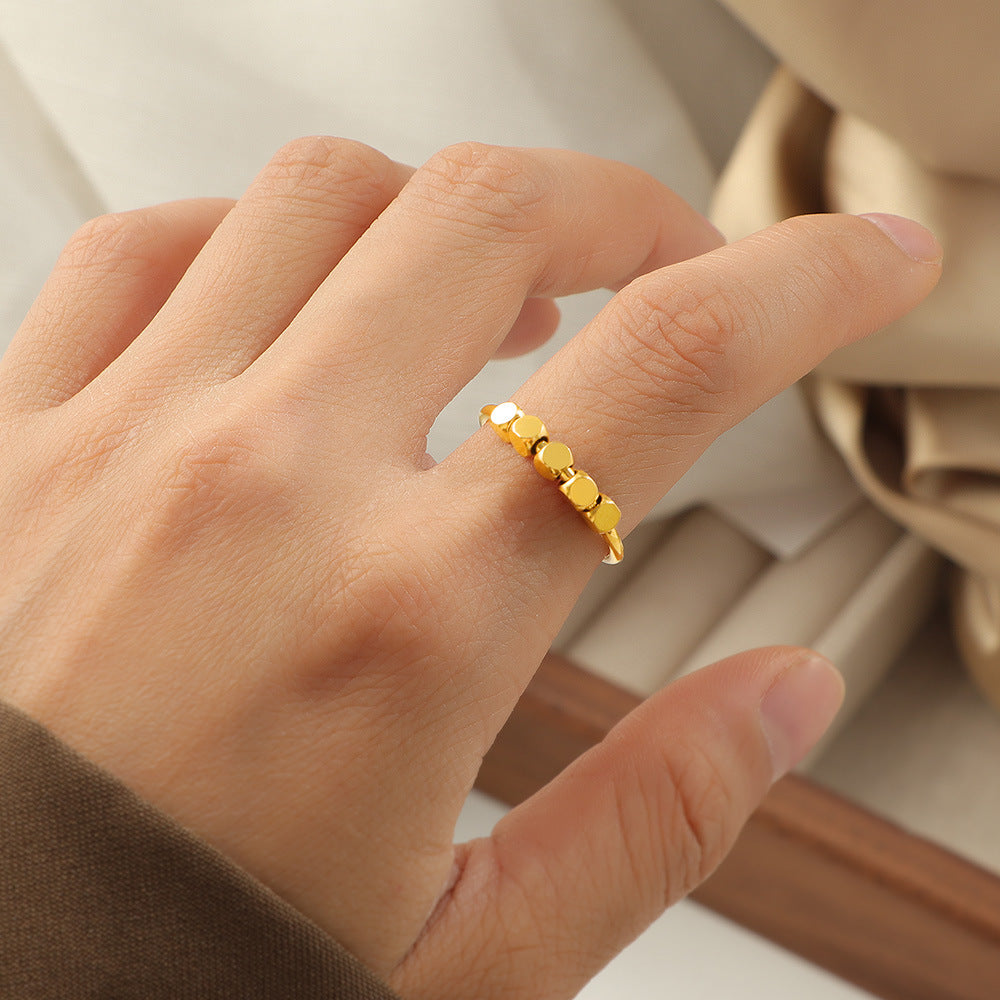 Damen modischer Ring mit strukturiertem Design Shop Nory
