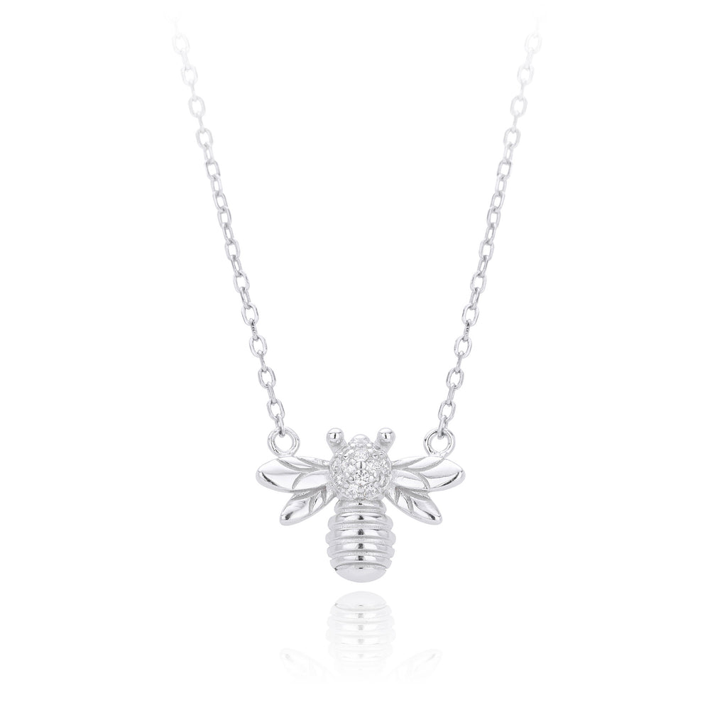 Damen Halskette mit detailverliebt gestalteter Bienenanhänger aus 925 Sterling Silber Shop Nory