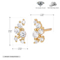 Damen Ohrringe mit funkelndem Zirkon in goldfarbener Fassung Shop Nory