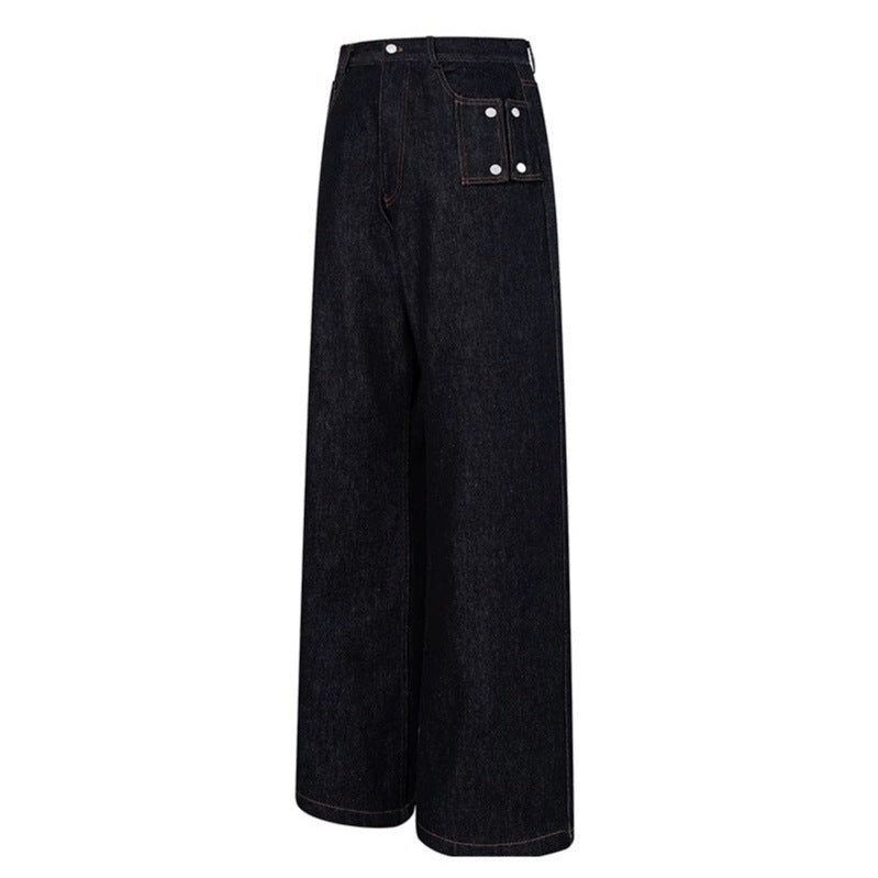 Damen Hochtaillierte Wide‑Leg Jeanshose mit Utility‑Tasche Shop Nory