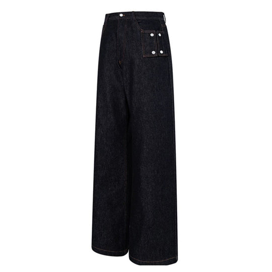 Damen Hochtaillierte Wide‑Leg Jeanshose mit Utility‑Tasche Shop Nory