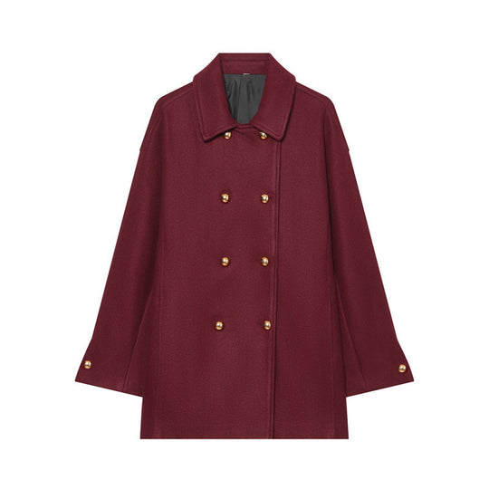 Damen Kurzmantel im Military‑Stil mit Doppelreiher und goldfarbenen Zierknöpfen Shop Nory