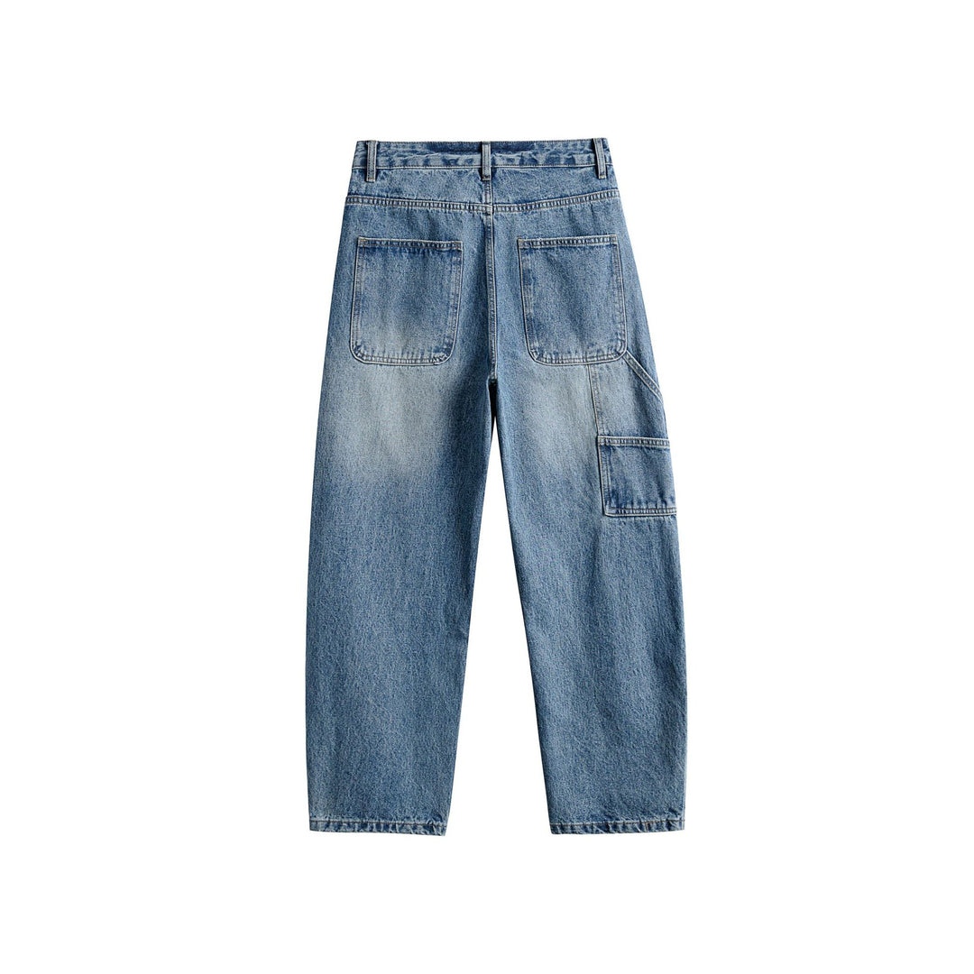 Damen Jeanshose mit kontrastierenden Knie‑Panels und ausgefransten Nähten Shop Nory