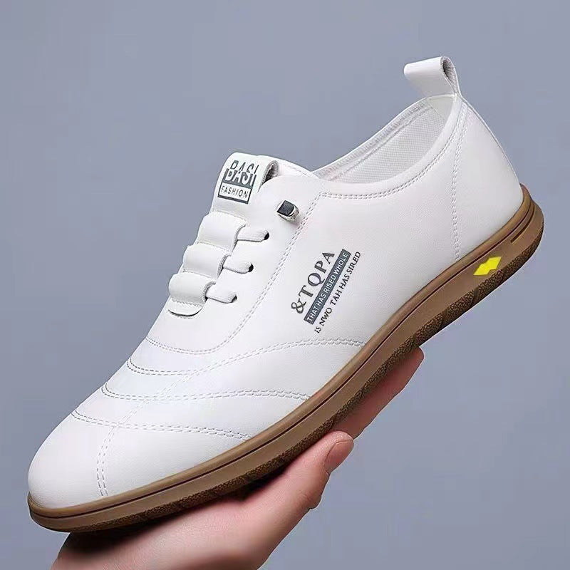 Herren Bequeme Leder Sneakers mit rutschfester Sohle