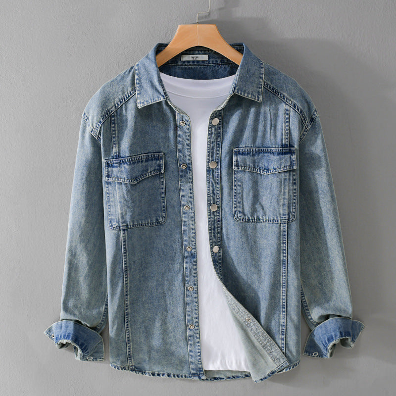 Herren lässiges Oversize Jeanshemd Shop Nory