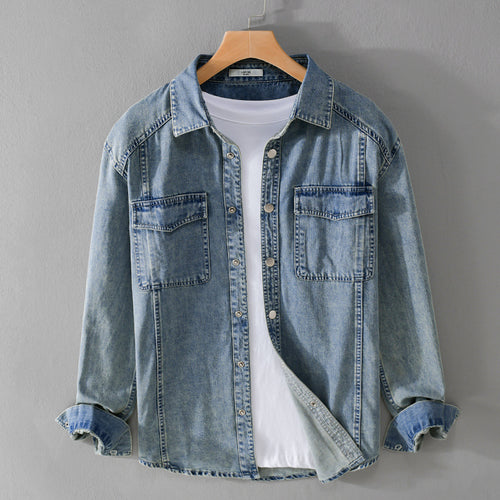 Herren lässiges Oversize Jeanshemd Shop Nory