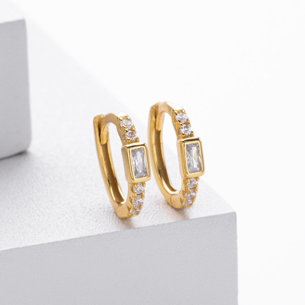 Damen Ohrhänger mit elegantem Zirkonbesatz aus hochwertigem 925 Sterlingsilber Shop Nory