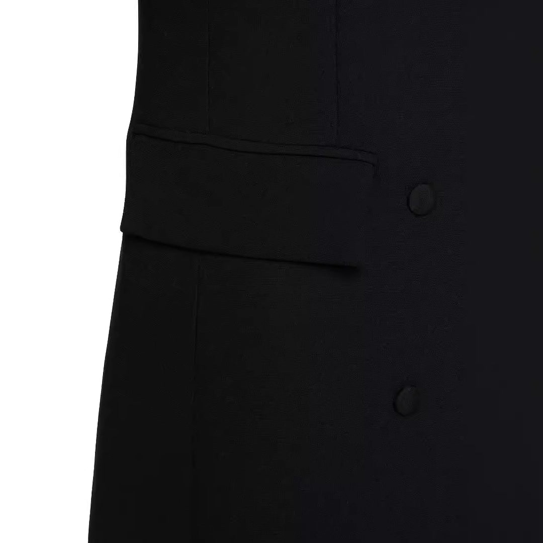 Damen Doppeltreihiger Maxi-Blazer-Mantel mit schlanker Silhouette Shop Nory